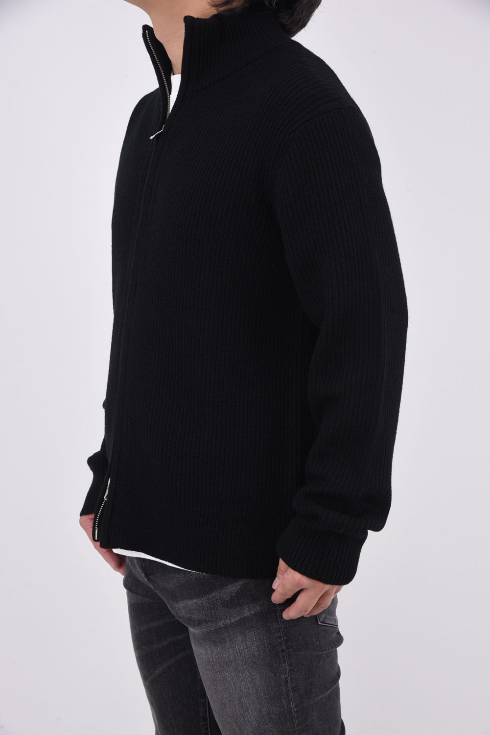 【国内正規品】 MERINO RIB VINNIE TRACK JACKET / メリノウール トラックジャケット ブラック