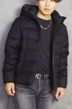 AGORDO (アゴルド) / ウール フーデッド ダウンジャケット ブラック