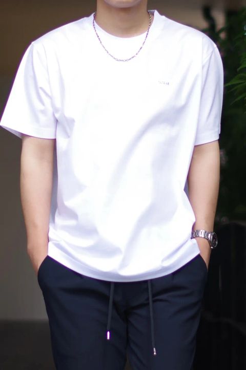 SELO (セロ) / ブランドロゴ クルーネック 半袖 Tシャツ (ホワイト)