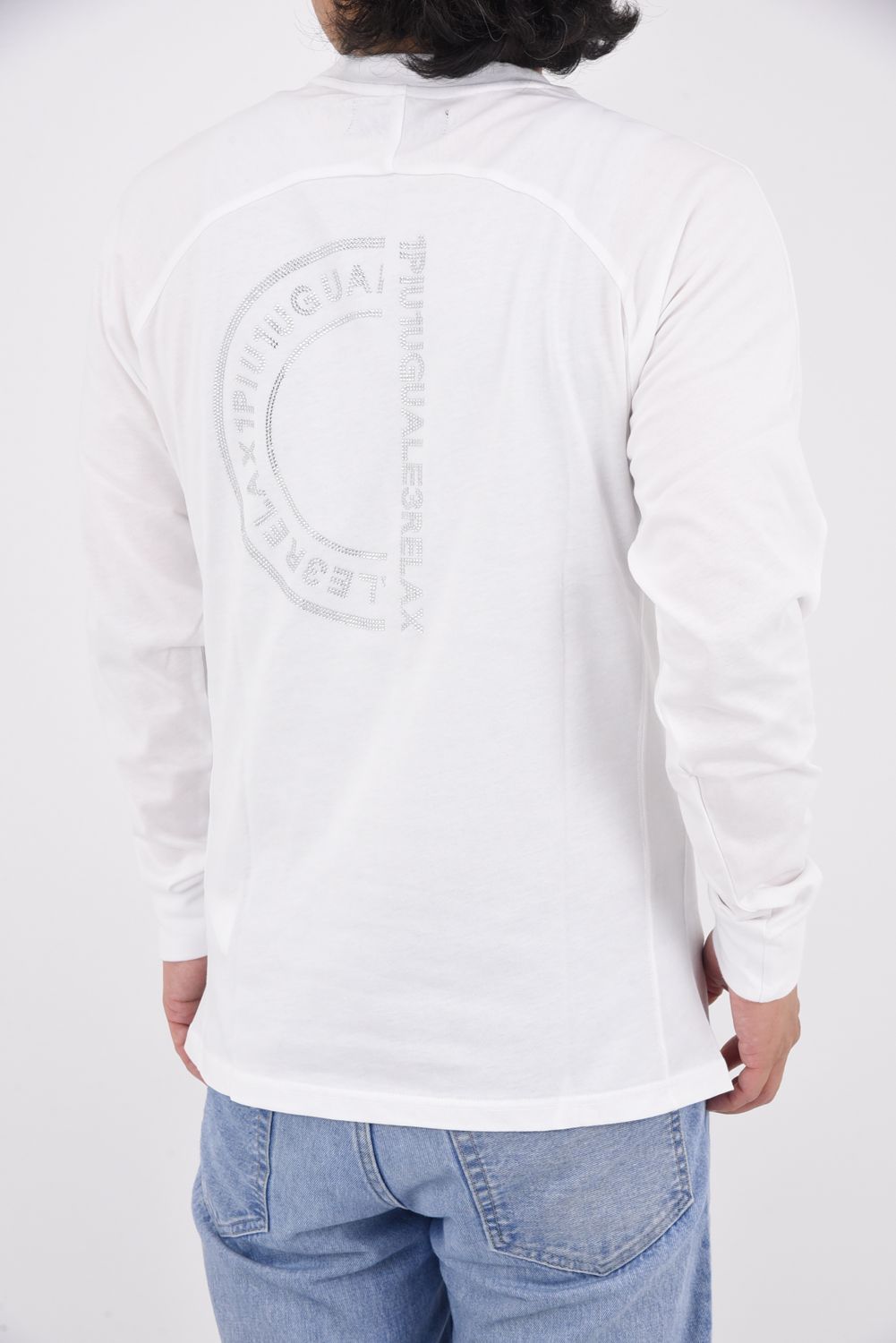 BACK LOGO HALF CIRCLE LONG SLEEVE / バックロゴ ハーフサークル ロングスリーブ ホワイト