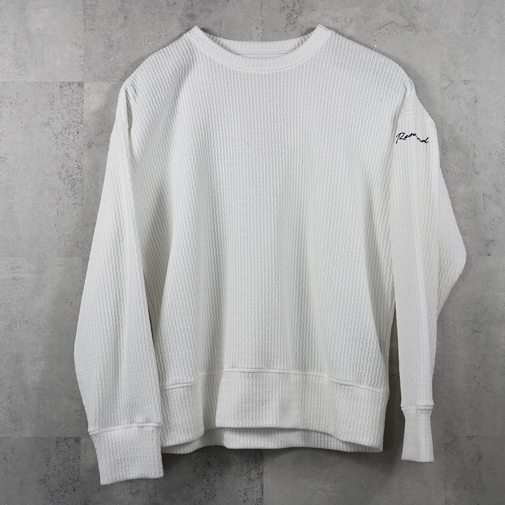 knt l loose trainer / ニット ルーズ トレーナー (ホワイト) (9月上旬入荷予定) ※オーダー締切:5月23日(土)17時