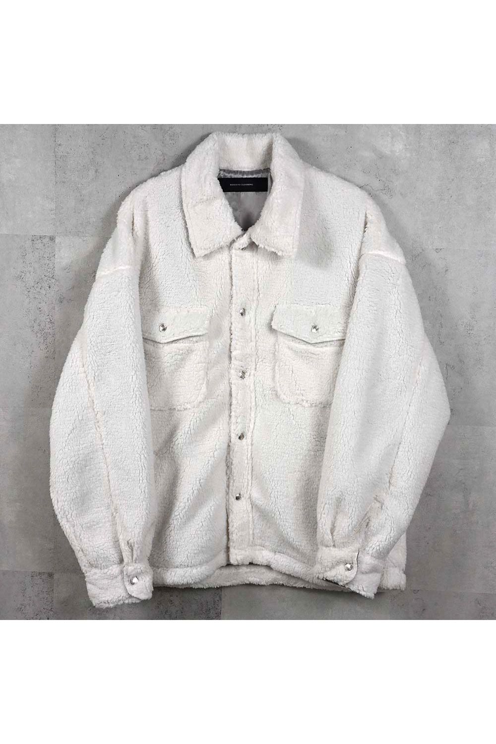 BOA OVER CPO / 【定番商品】 ドロップショルダー ボアブルゾン (ホワイト) (11月上旬入荷予定) ※オーダー締切：9月1日(月)18:00