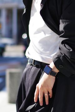 Apple Watch Leather Band / Apple Watchレザーバンド ブラック / ピンクゴールド