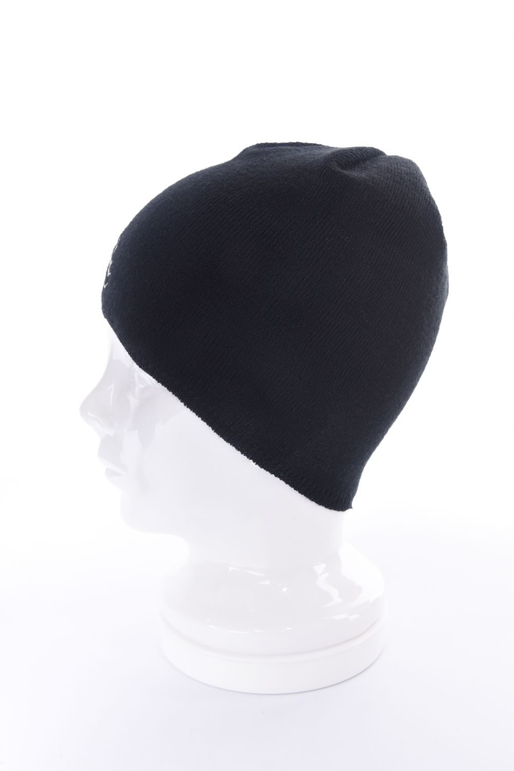 WOOL KNIT CAP / ウール ニットキャップ RC刺繍 (ブラック)