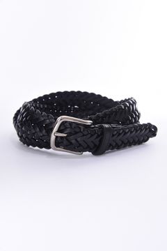 【残り1点】 LEATHER MESH BELT 30mm / 30mm レザーメッシュベルト ブラック