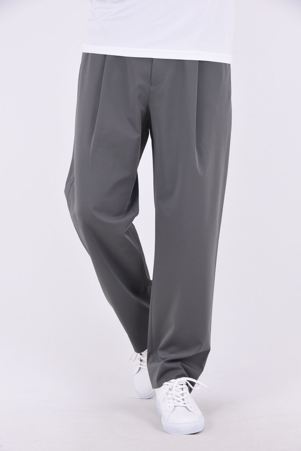 colon - 1OUT-PLEATS PANTS - STRETCH JERSEY / ポリエステル