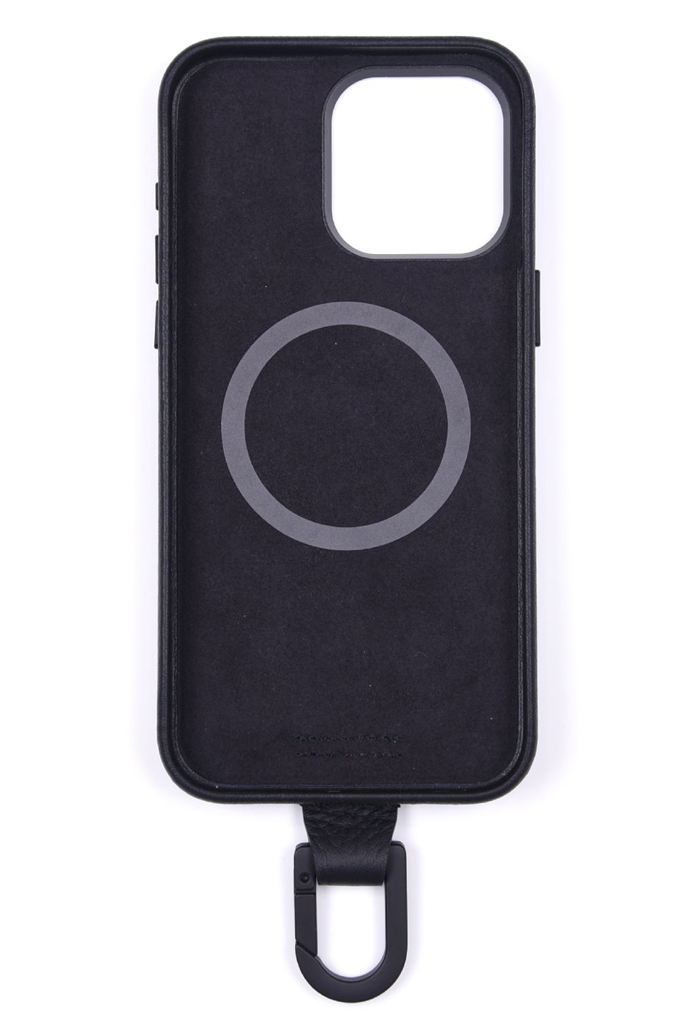 CARABINER-CASE / カラビナ付 iPhone レザーケース (ブラック)