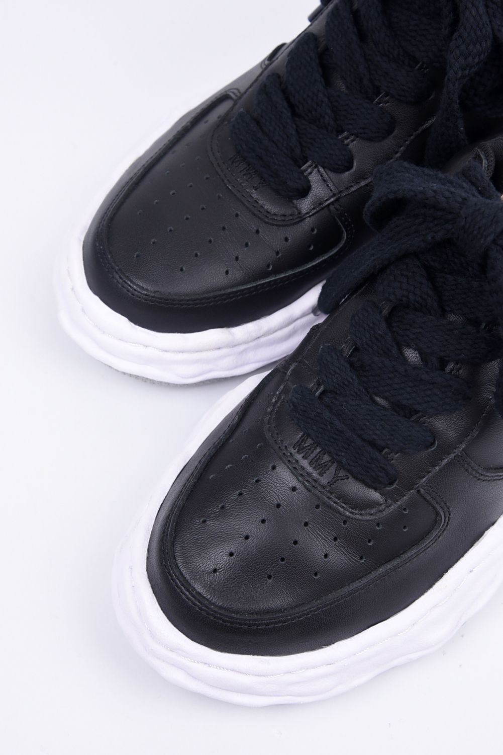 【訳ありアウトレット品】 "WAYNE LOW" OG sole leather Low-Top sneaker / オリジナルソール レザー ローカットスニーカー ブラック