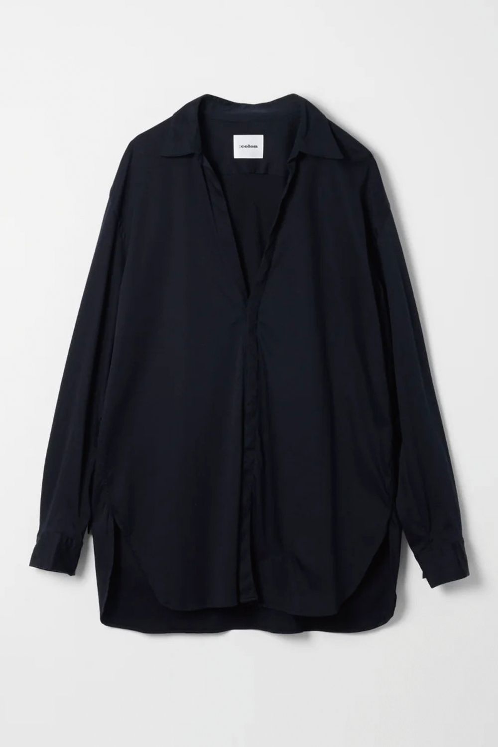 COTTON SMOOTH / コットンスムース スキッパーシャツ (ネイビー)