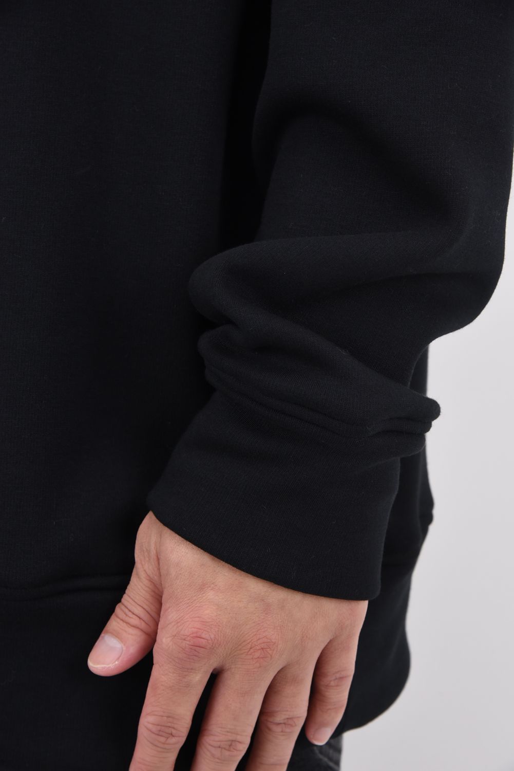 COLLEGE VELOURS FLEECE DORP TRAINER / カレッジロゴ 裏起毛 ルーズトレーナー ブラック