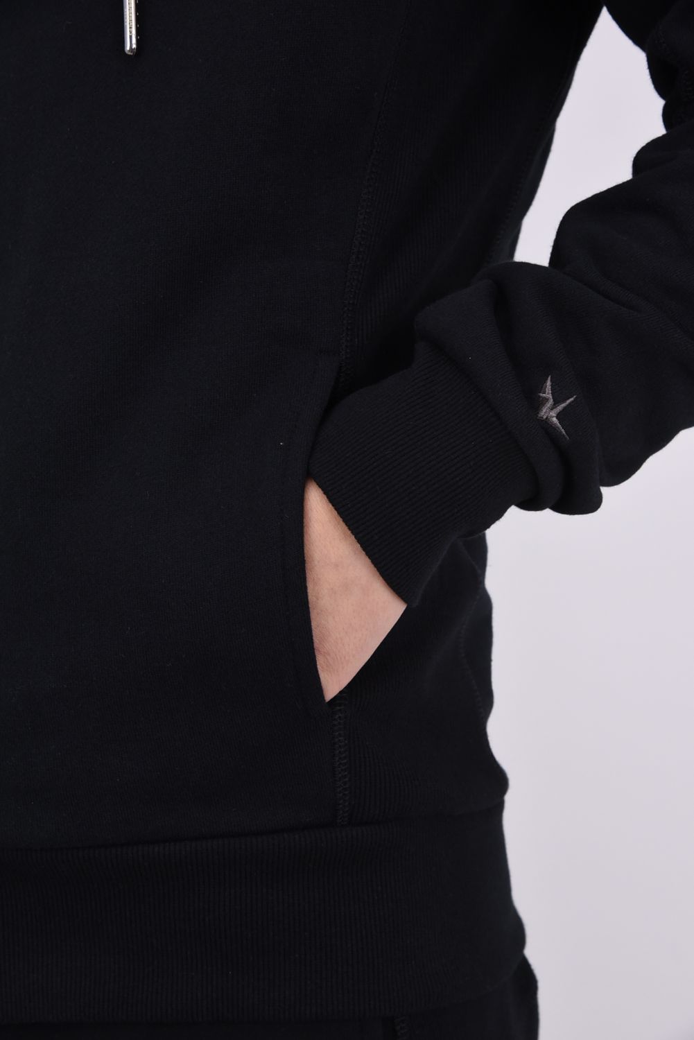 【26AW】 HEAVY FRENCH TERRY SCRIPT CODE LOGO HOODIE / フレンチテリー ロープロゴ ジップアップフーディー (ブラック)