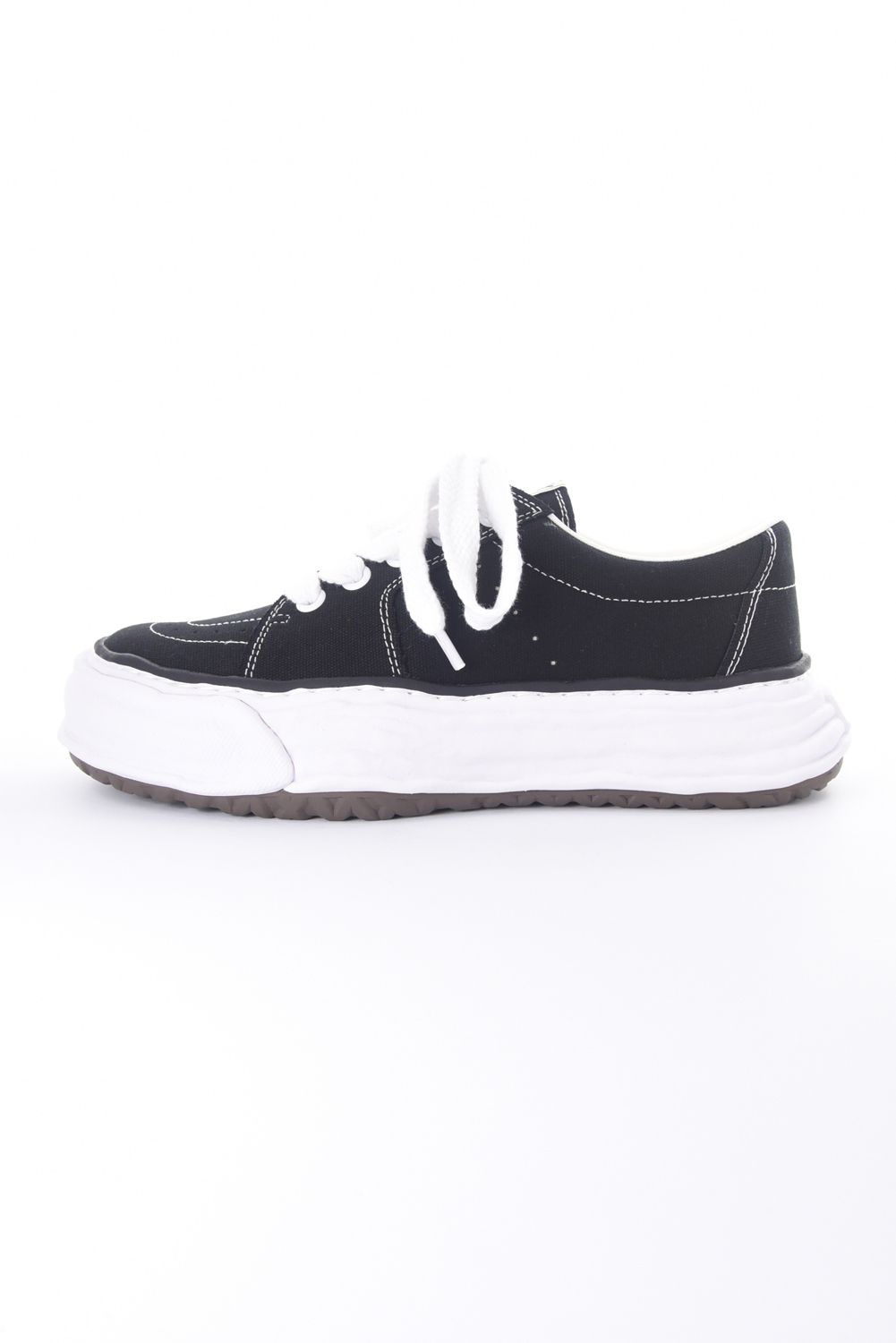 "ERIC" OG Sole Mix Material Low-top Sneaker / オリジナルソール スエード キャンバス ローカット スニーカー (ブラック)