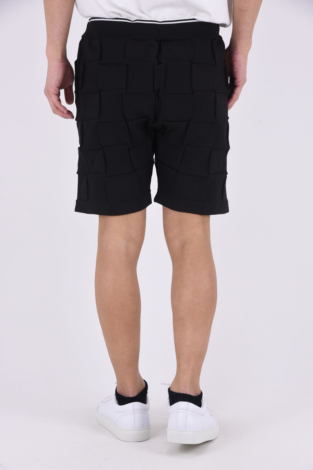 【26SS】 INTRECCIATO SHORTS / イントレチャート ショートパンツ (ブラック)