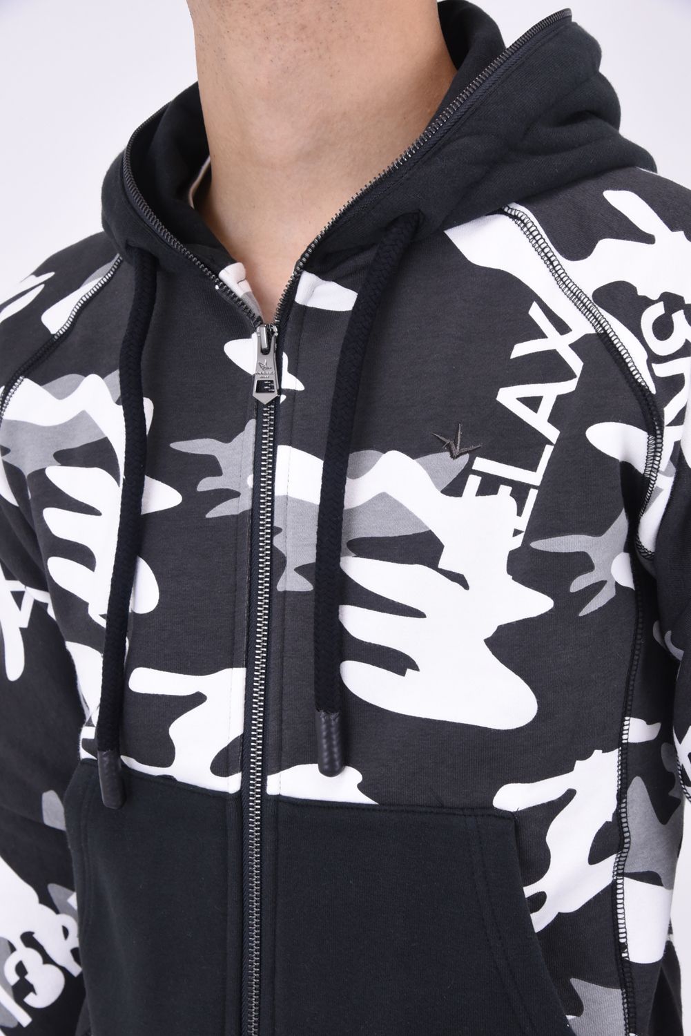 SUPER HEAVY 500 CAMO HOODIE / スーパーヘビー スウェット カモ柄パーカー ブラックカモ