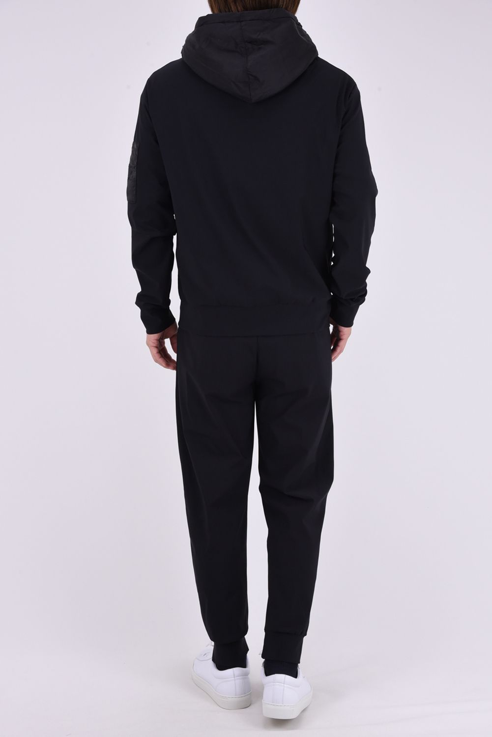 【26AW】 SIPHO / ブランドロゴ ハイブリッド ジップアップパーカー (ブラックカーボン)