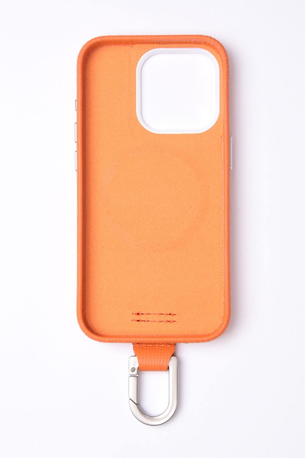 CARABINER-CASE / カラビナ付 iPhone レザーケース (キャロットオレンジ)