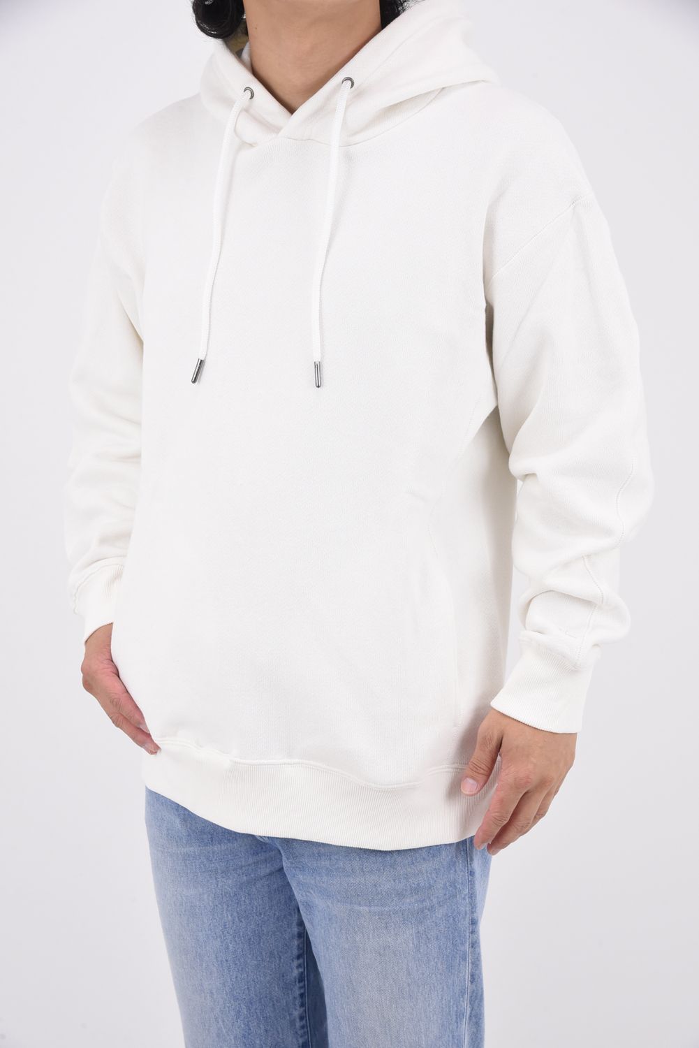 PATCH LOGO HOODIE / バックロゴ ヘビースウェット フーディー (ホワイト)