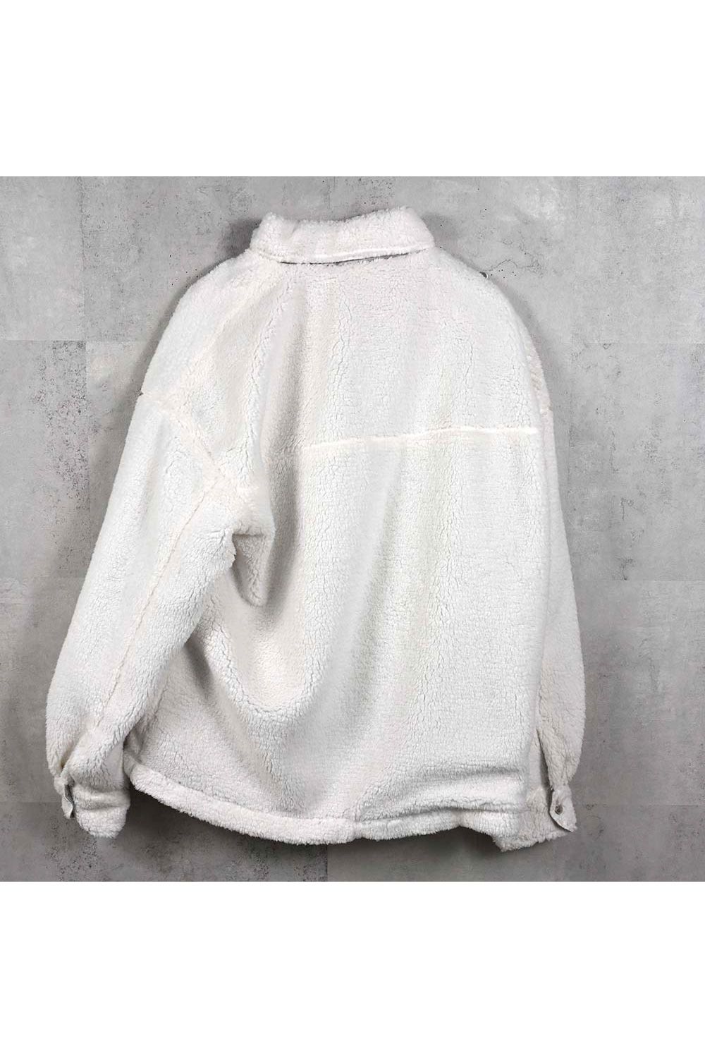 BOA OVER CPO / 【定番商品】 ドロップショルダー ボアブルゾン (ホワイト) (11月上旬入荷予定) ※オーダー締切：9月1日(月)18:00