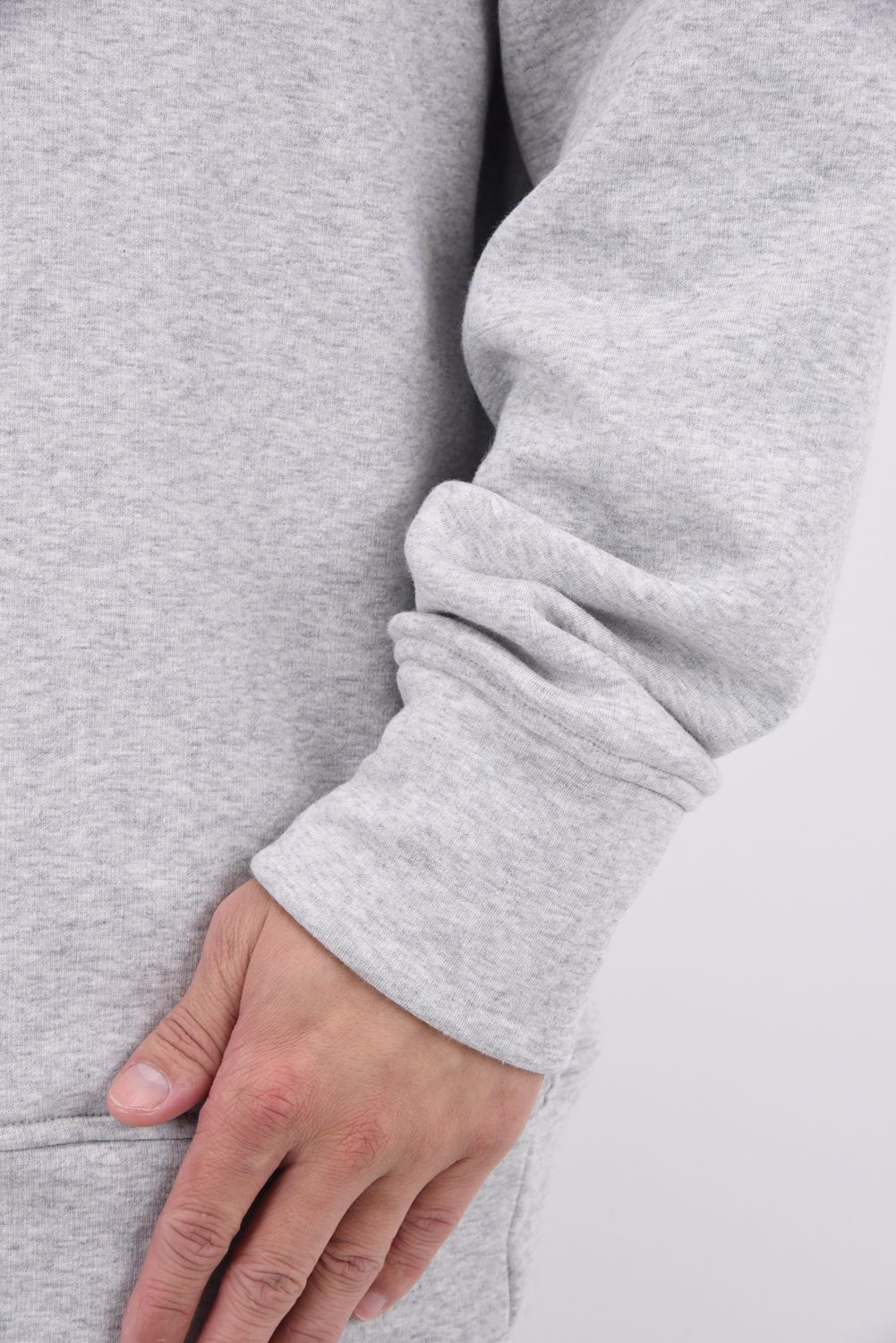 RC CHENILE VELOURS FLEECE DORP TRAINER / サガラ刺繍ワッペン 裏起毛 ルーズトレーナー グレー