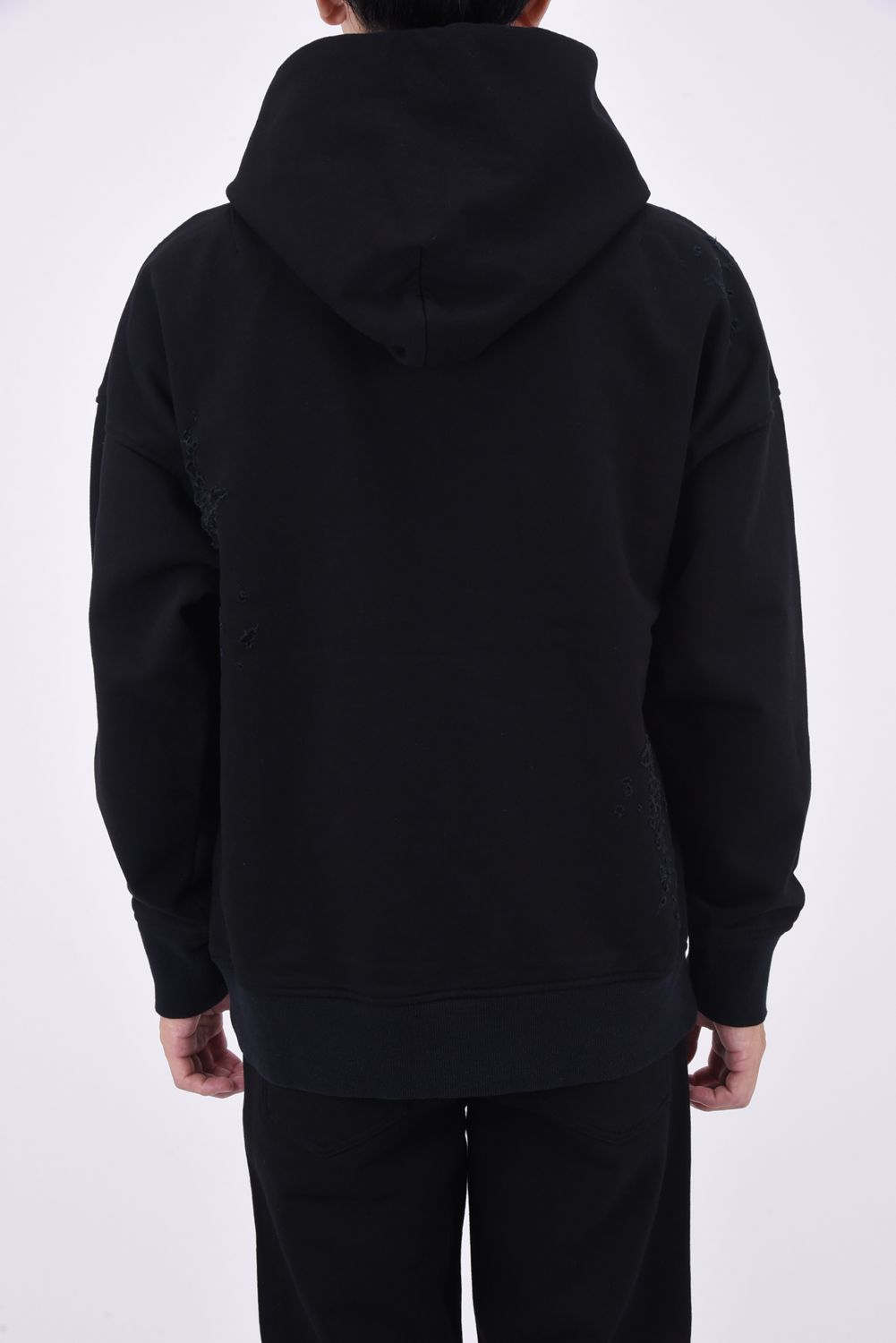 VINTEAGE LOOSE HOODIE / ルーズフィット パーカー クラッシュブラック