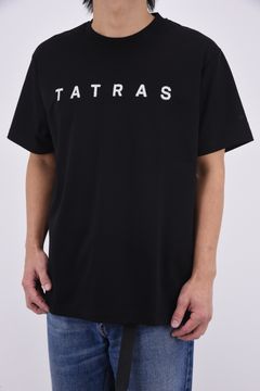 PARTINICO (パルティニコ) / ブランドロゴ刺繍 ハーフスリーブ Tシャツ ブラック