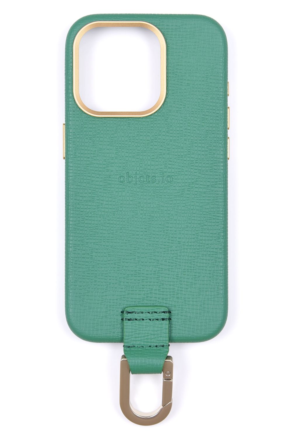 CARABINER-CASE / カラビナ付 iPhone レザーケース (ジョリーグリーン)