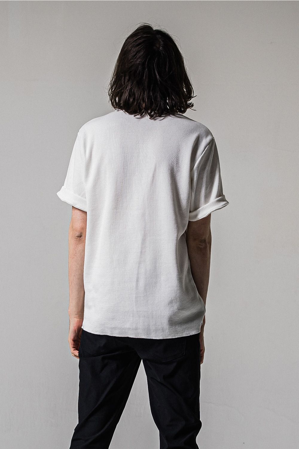 CUT OFF THERMAL TEE / カットオフ サーマル Tシャツ (ホワイト) (3月中旬入荷予定)