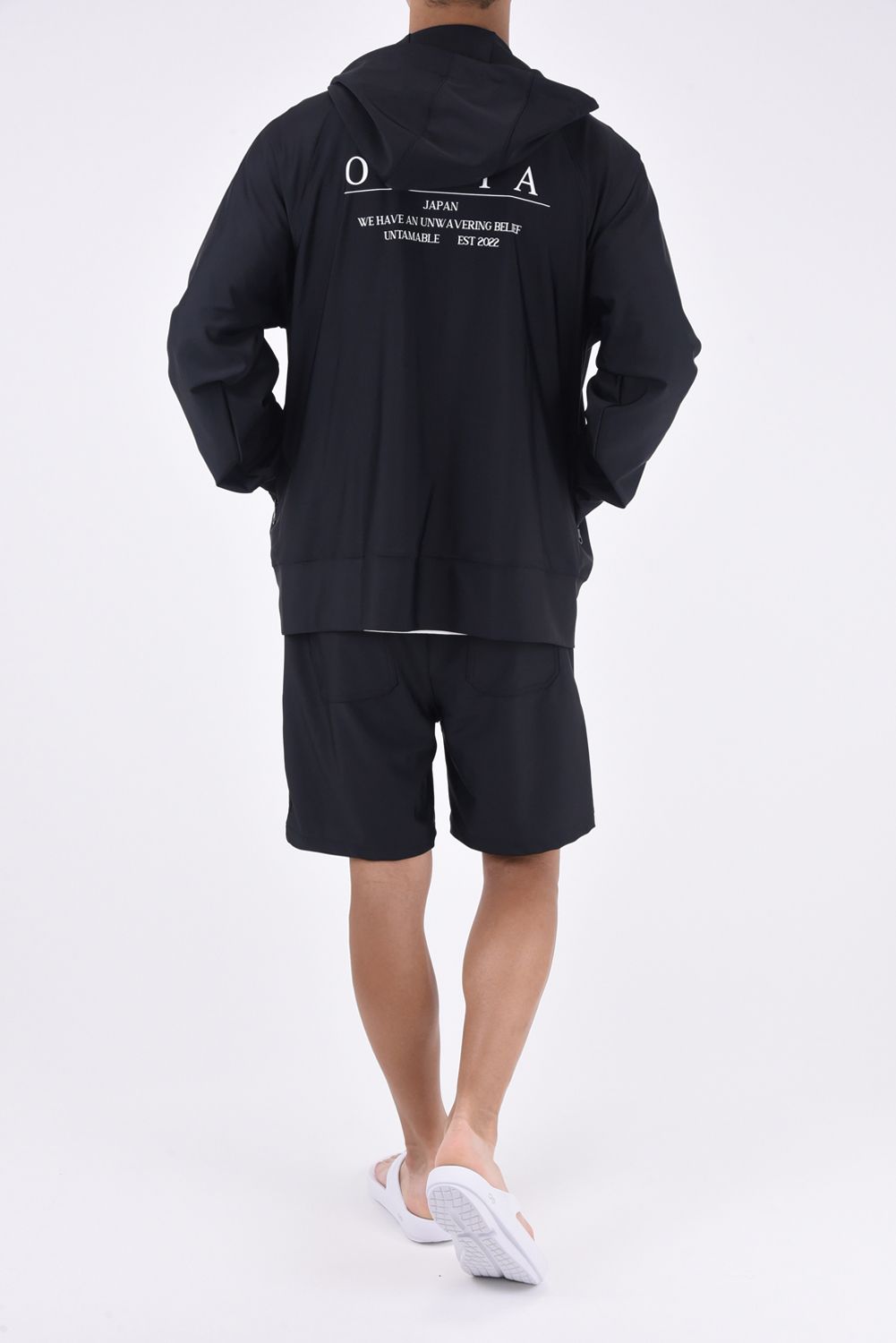 RUSH ZIP HOODIE / ラッシュガード ジップパーカー ブラック