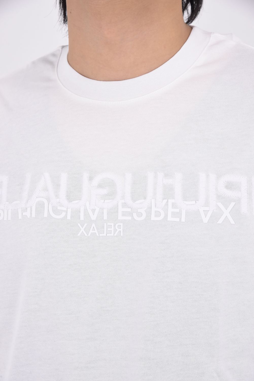 APPLIQUE LONG T-SHIRT / アップリケ ロングTシャツ (ホワイト)