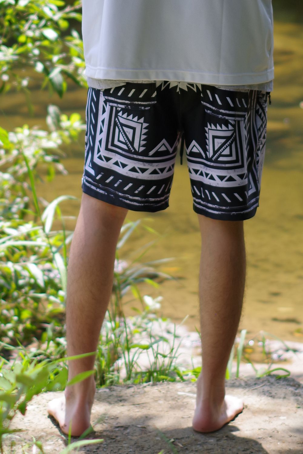 RUSH SHORTS / ラッシュガード ショートパンツ ネイティブブラック