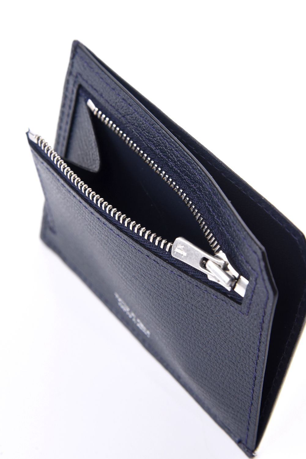 【残り1点】 MINI WALLET / LA354GT2 ゴートレザー スマートミニウォレット ネイビー×ホワイト