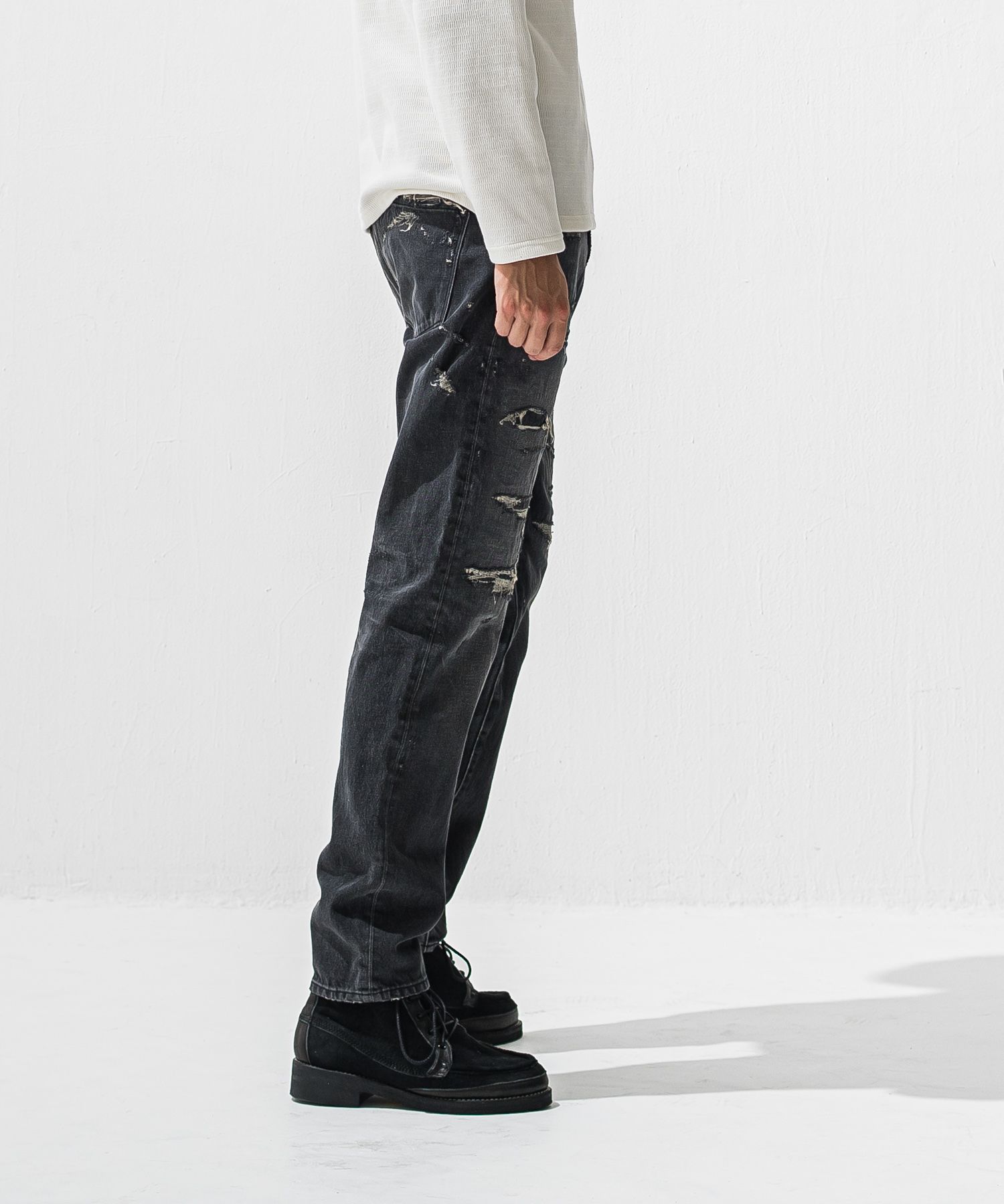 SCOTT JEANS / ライトオンス ヴィンテージジーンズ (ブラックユーズド) (12月中旬入荷予定) ※オーダー締切:9月7日(月)17時
