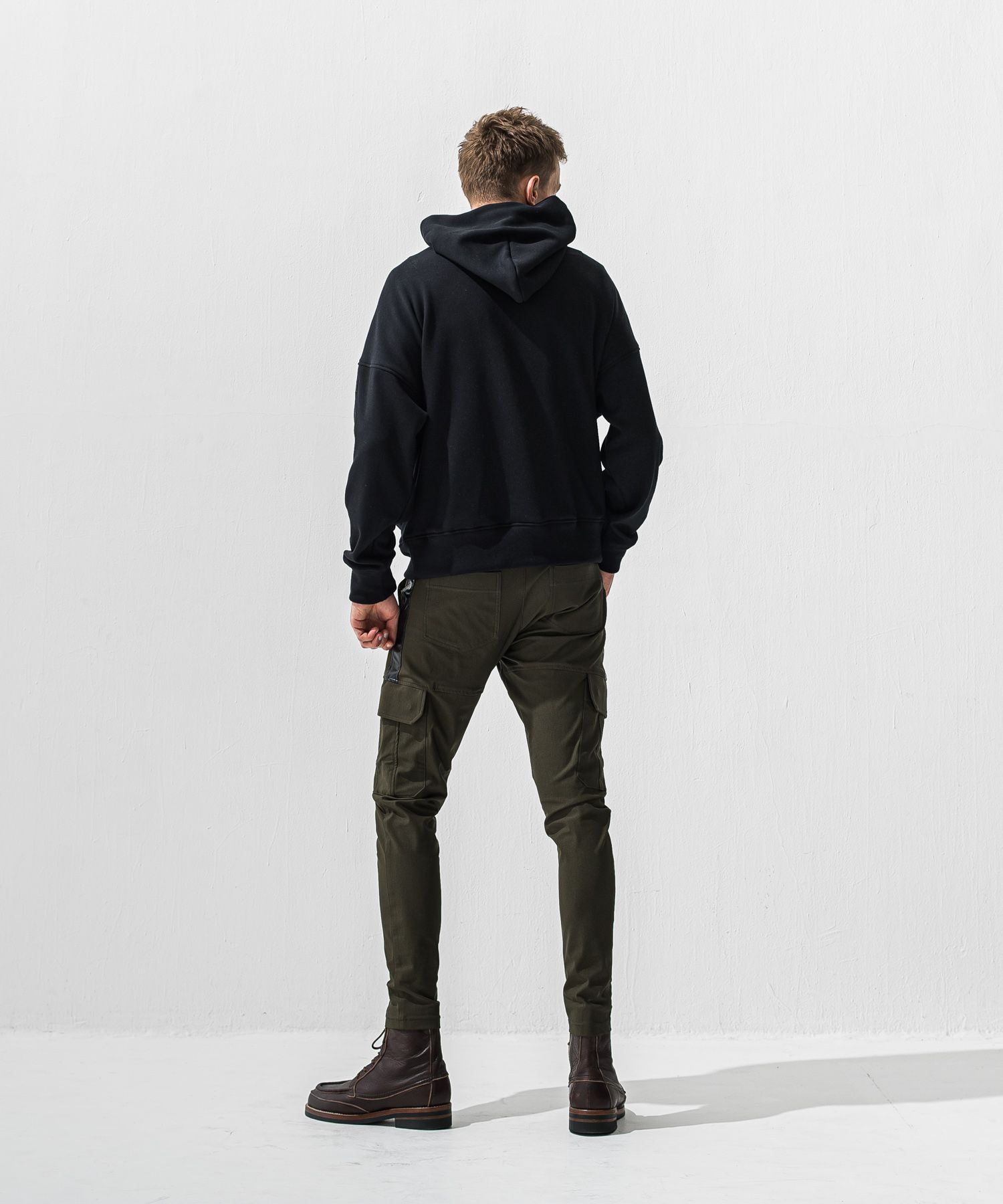 DARRELL HEAT CARGO PT / 【定番商品】 裏ボアフリース ナイロンストレッチ カーゴパンツ (カーキ) (10月下旬入荷予定) ※オーダー締切:9月7日(月)17時