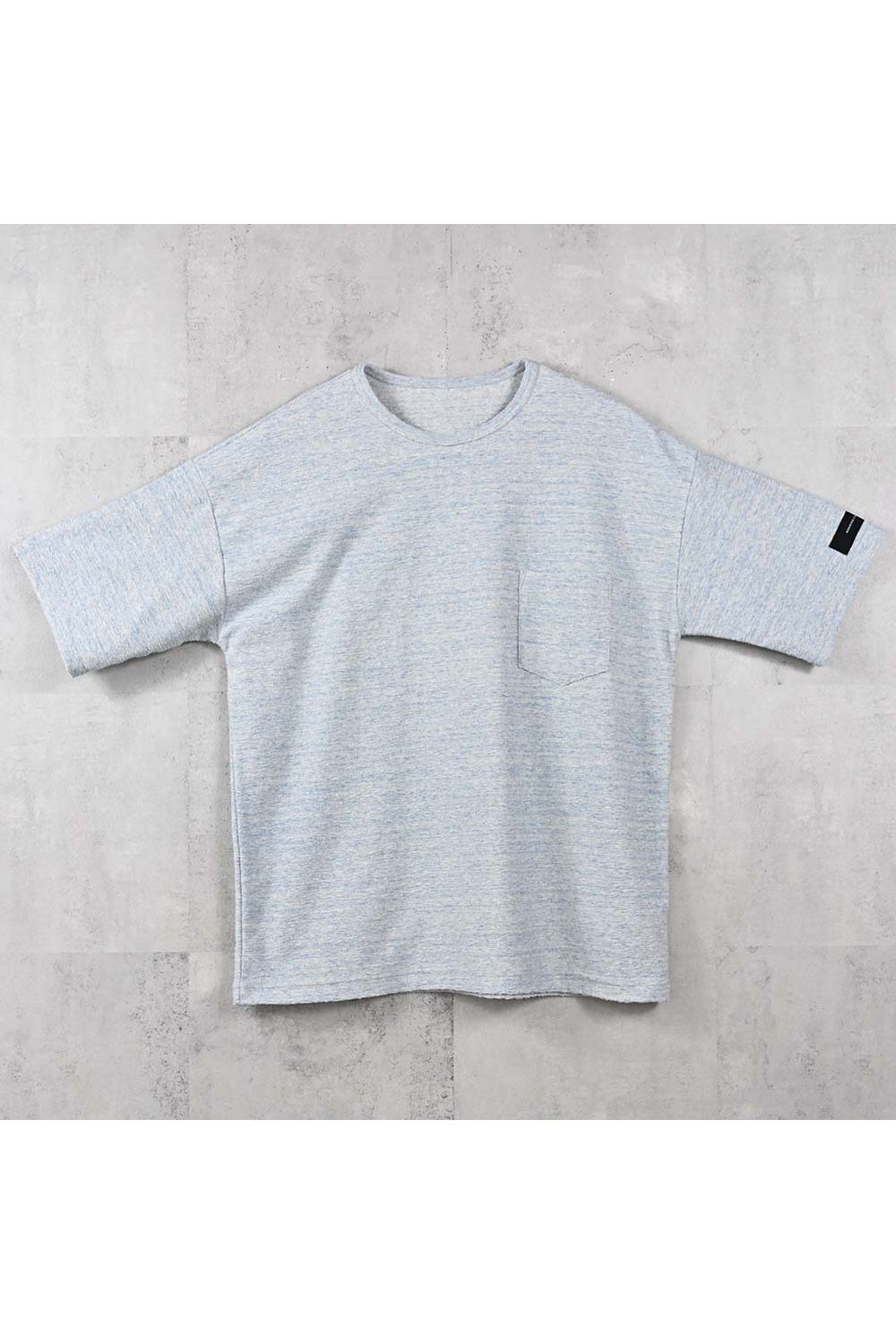 PILE OVER TEE / パイル オーバーサイズ Tシャツ （サックス） (4月中旬入荷予定) ※オーダー締切:2月15日(日)18時