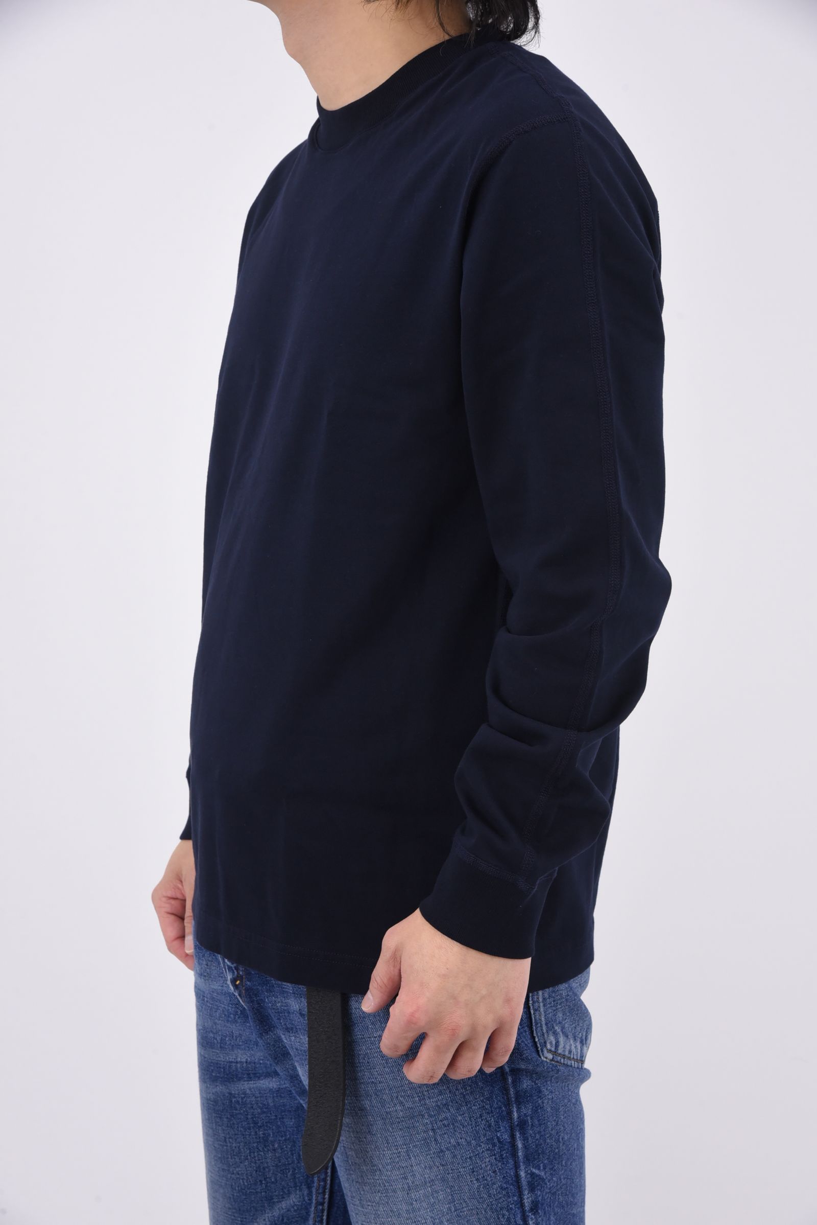 【国内正規品】【STANDARD FIT】 MIDWEIGHT JERSEY LONG SLEEVE / ミッドウェイト ジャージ スタンダード 長袖Tシャツ ネイビー