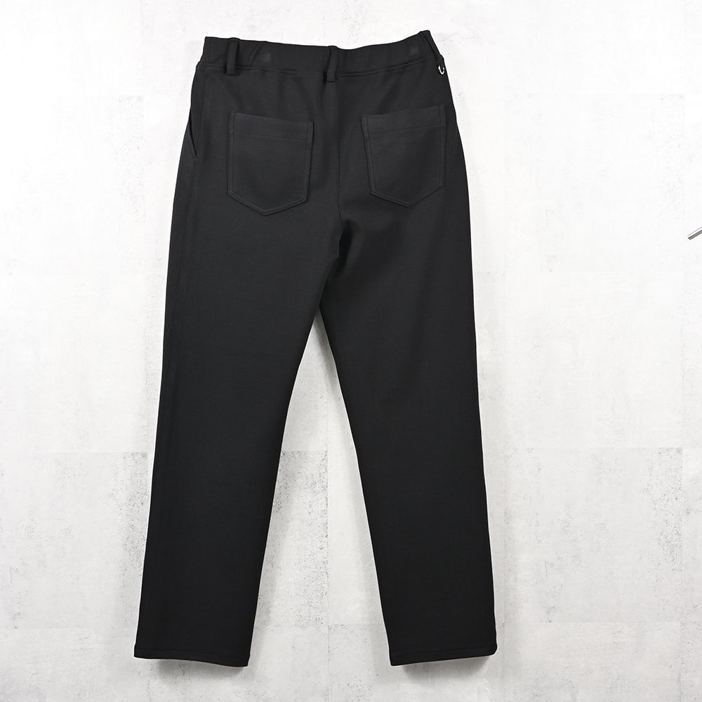 CHRIS EASY WIDE TUCK PANTS / ブリスターニット ワンタック イージーパンツ (ブラック)（7月下旬入荷予定）※オーダー締切:5月23日(土)17時