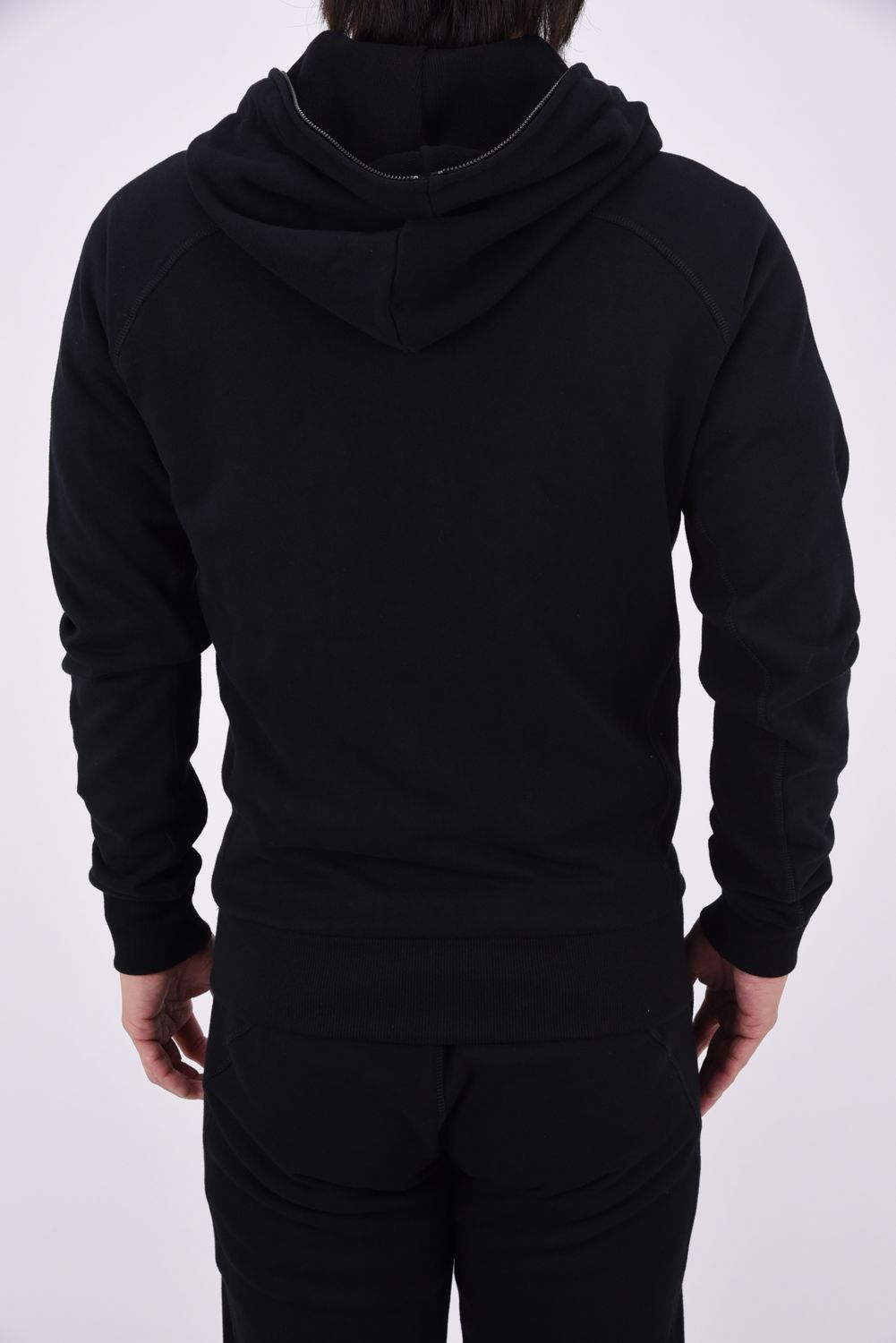 【26AW】 HEAVY FRENCH TERRY SCRIPT CODE LOGO HOODIE / フレンチテリー ロープロゴ ジップアップフーディー (ブラック)