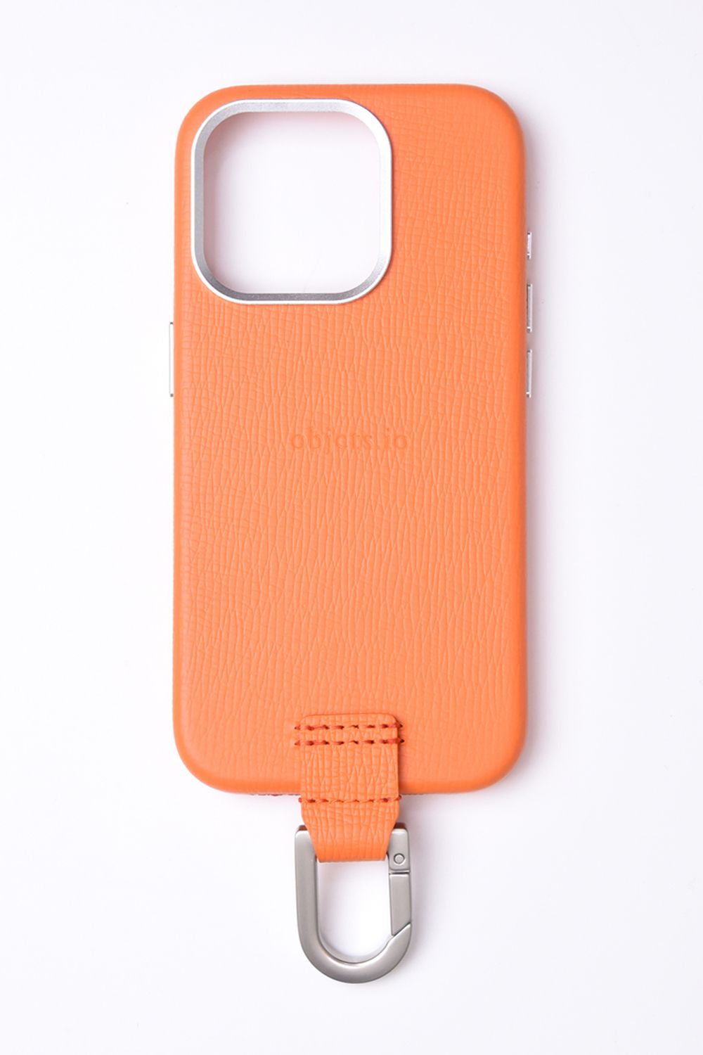 CARABINER-CASE / カラビナ付 iPhone レザーケース (キャロットオレンジ)