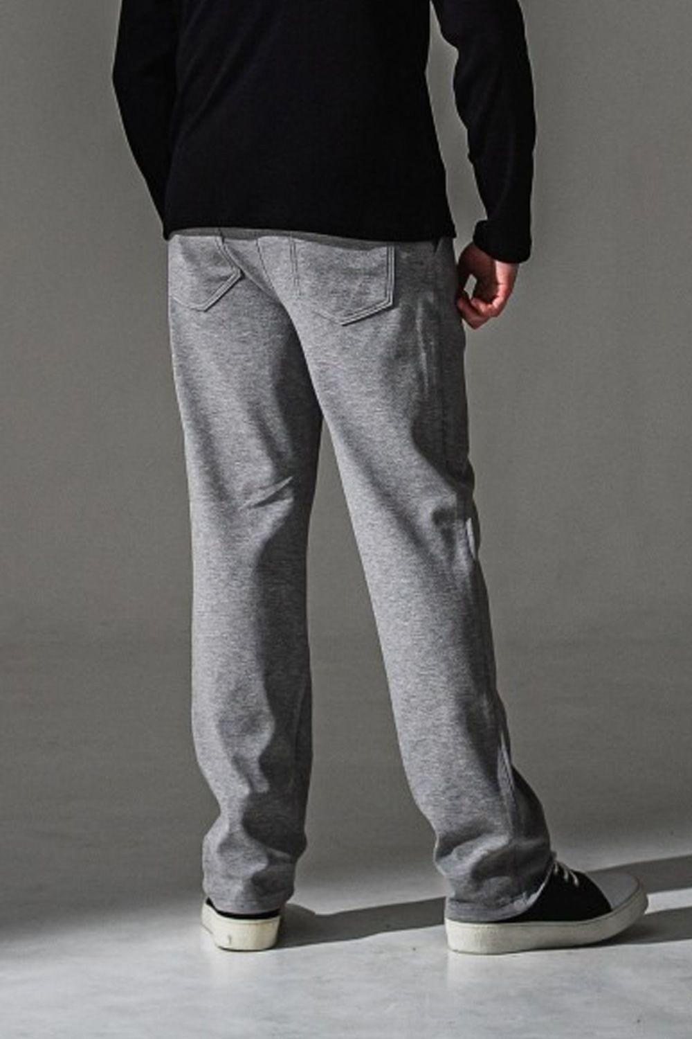 CHRIS EASY WIDE TUCK PANTS / ブリスターニット ワンタック イージーパンツ (グレー)