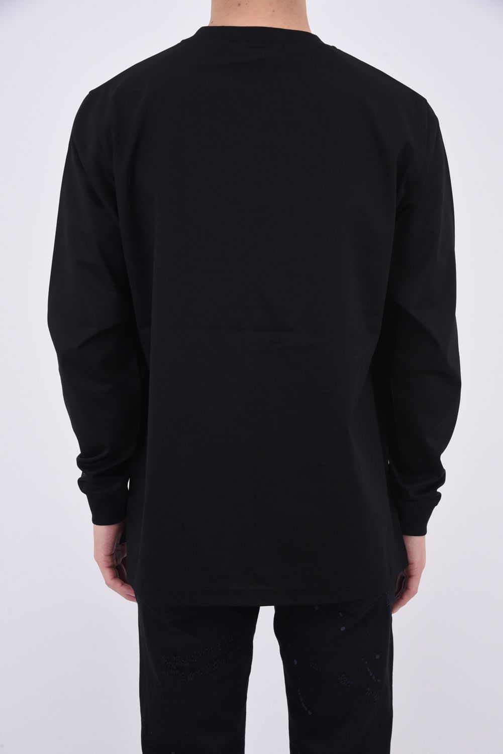 SICADO (シカード) / ロゴ クルーネック 長袖 Tシャツ ブラック