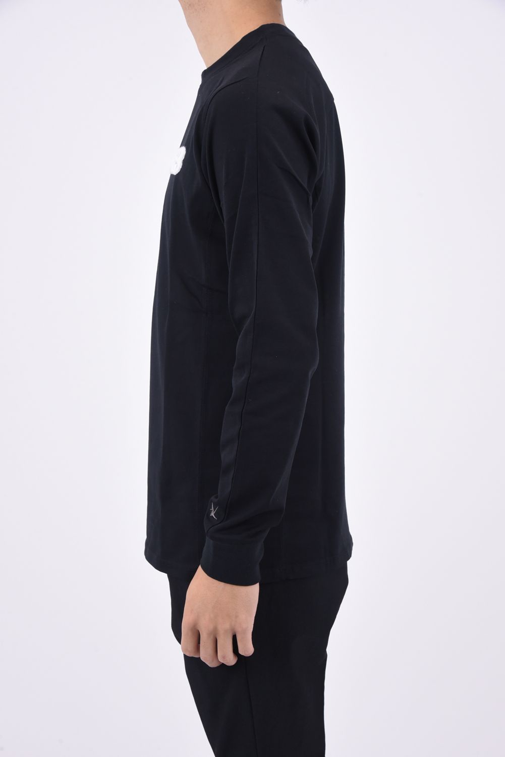 1PIU APPLIQUÉ LONG-SLEEVED T-SHIRT / ボアロゴ 刺繍 ロングTシャツ ブラック