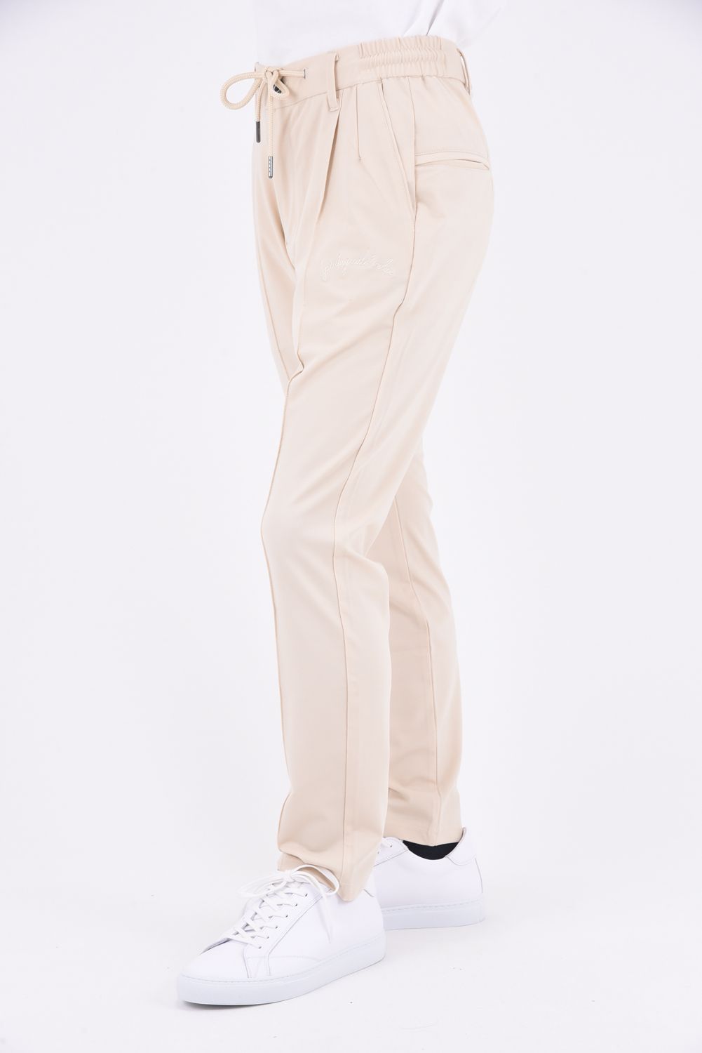 CUT AND SEW SLACKS / アーチロゴ カットソー スラックス ベージュ