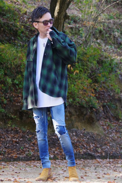 【RESOUND CLOTHING】新作WOOL CHECK OVER CPOJKを使用したおススメスタイル ②