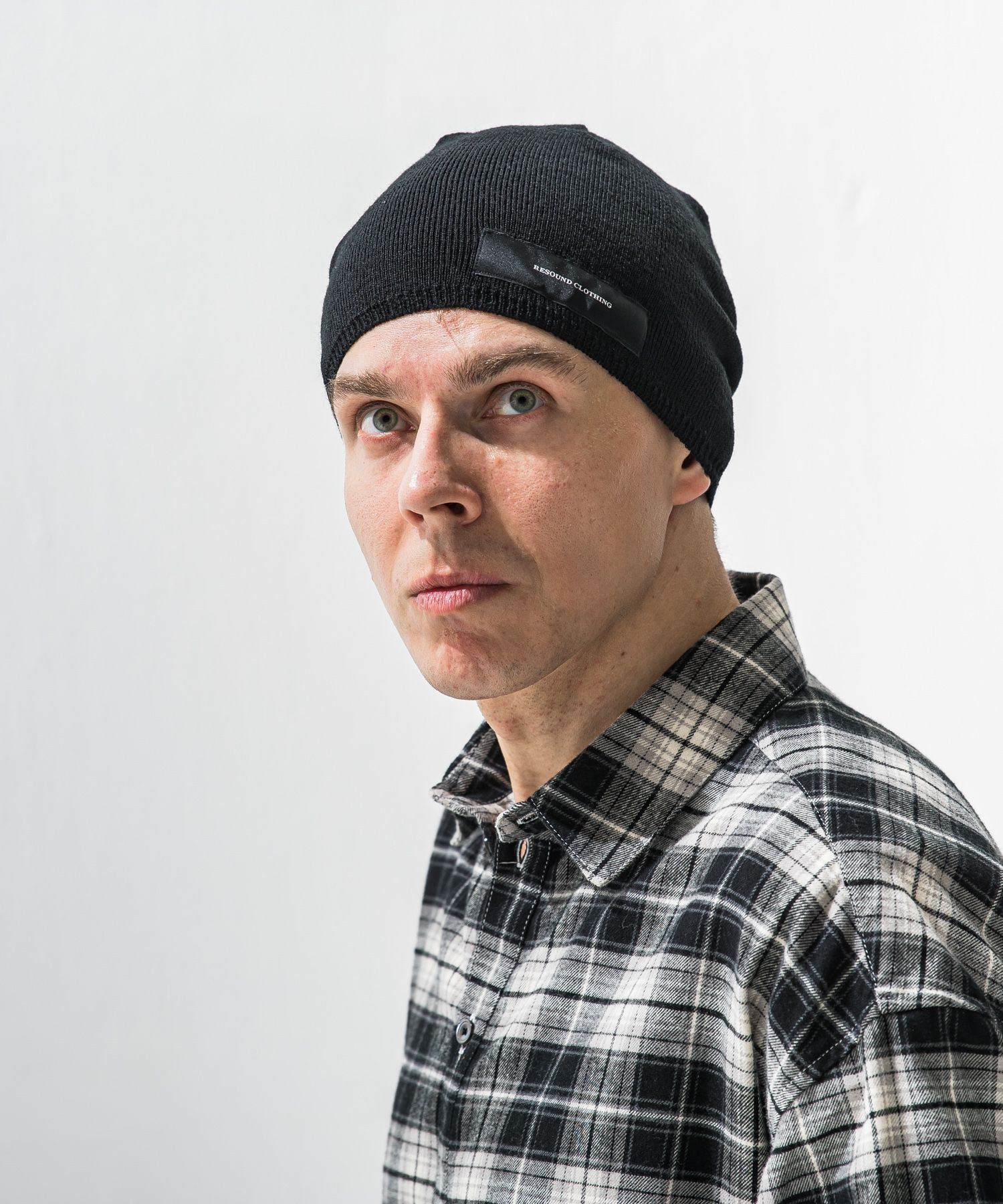 WOOL KNIT CAP / ウール ブランドタグ ニットキャップ (ブラック) (12月上旬入荷予定) ※オーダー締切:9月7日(月)17時