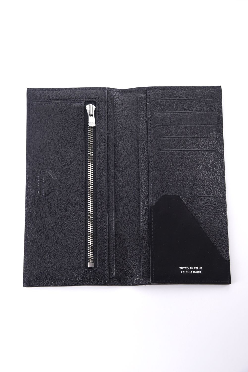 LONG WALLET / LA396 二つ折り ロングウォレット ブラック / ブラック