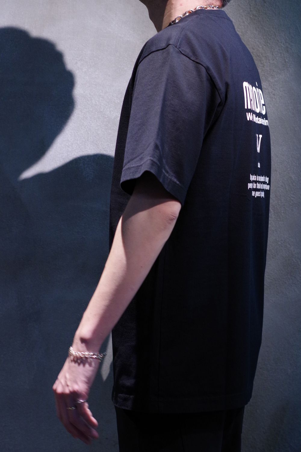 "WANAKA" PHOTO T-SHIRT / フォトプリント レギュラーシルエット クルーネック 半袖 Tシャツ ブラック