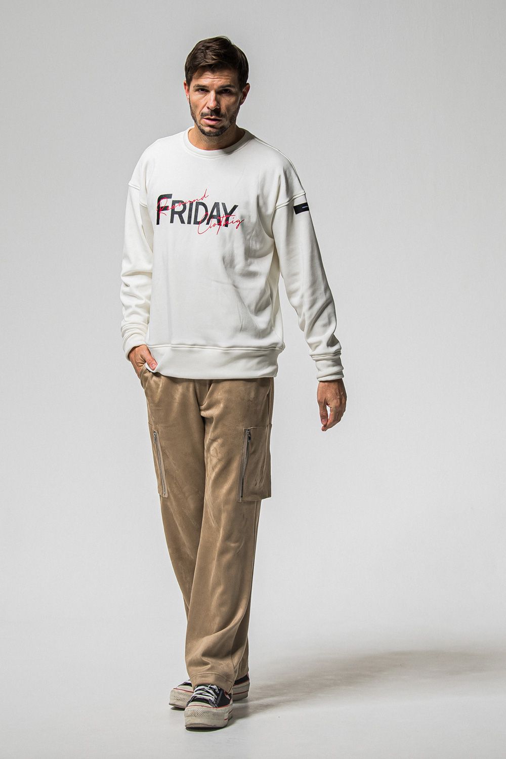 DAVID CARGO PANTS / スウェードジャージー ミリタリーカーゴパンツ (ブラウン) (1月上旬入荷予定) ※オーダー締切：9月1日(月)18:00