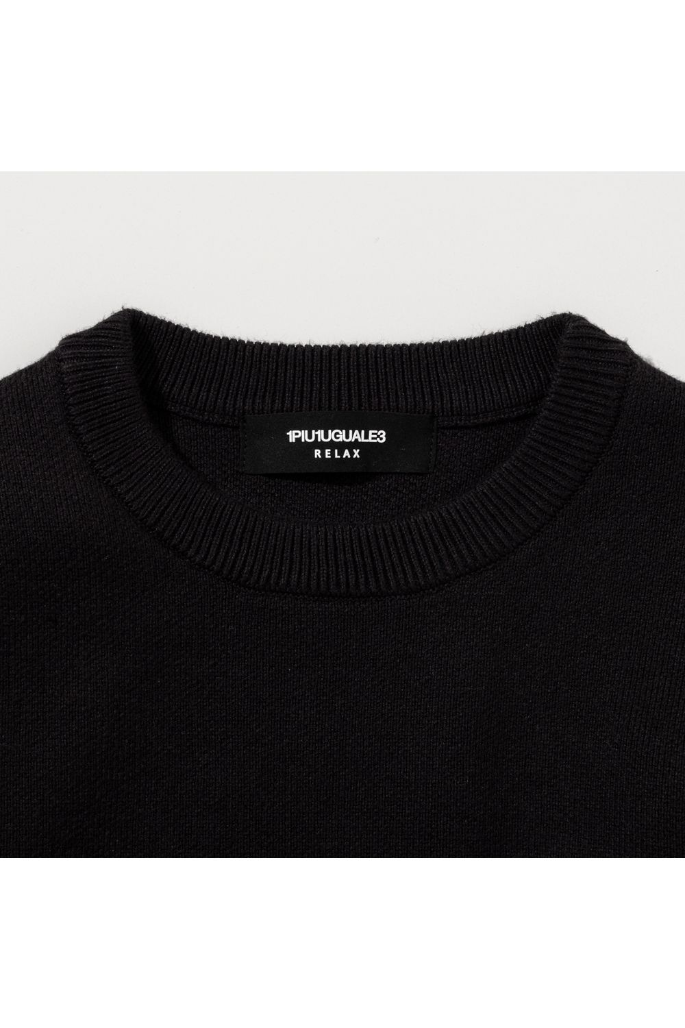 BIG PATCH BIG PIS NAME CREW NECK KNIT / ビッグパッチ ピスネーム クルーネックニット (ブラック) (9月上旬入荷予定)