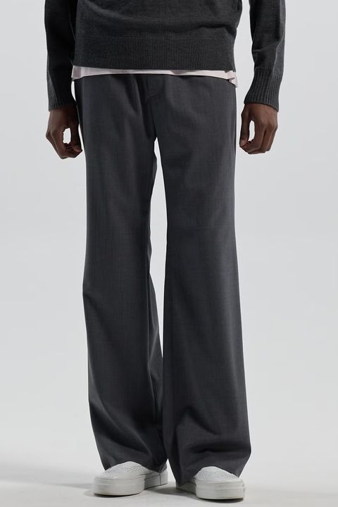 TWILL SOFT FLARE PANTS / ツイル ソフトフレアパンツ (グレー) (8月下旬~9月上旬）