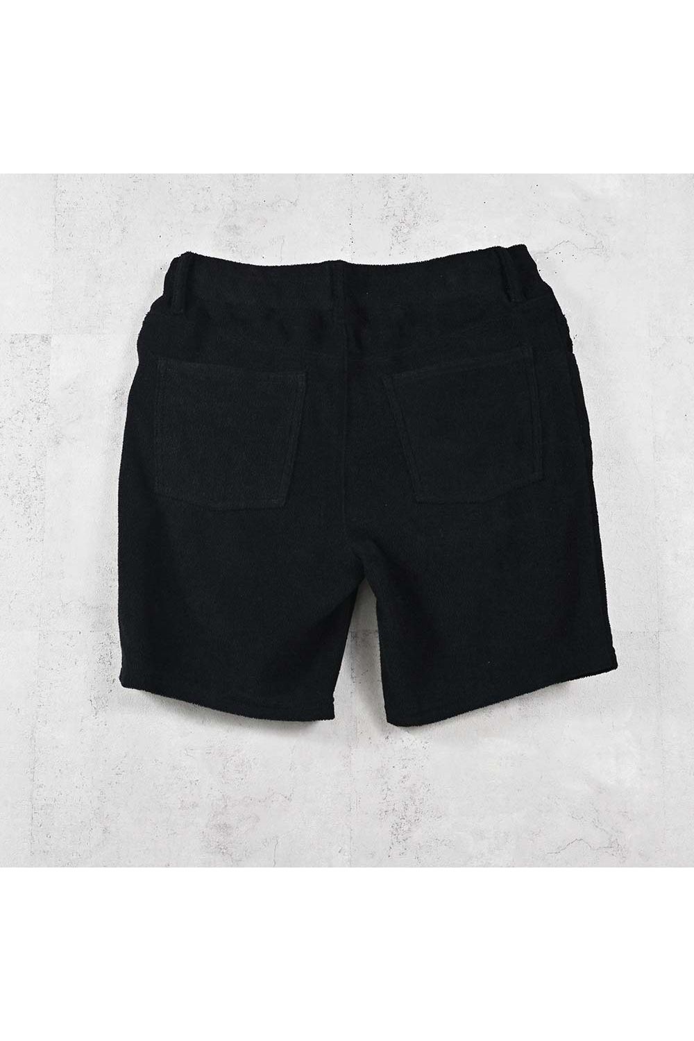 VINTAGE PILE SHORTS / パイル生地 ヴィンテージ風 ショートパンツ (ブラック) (5月中旬入荷予定) ※オーダー締切:2月15日(日)18時